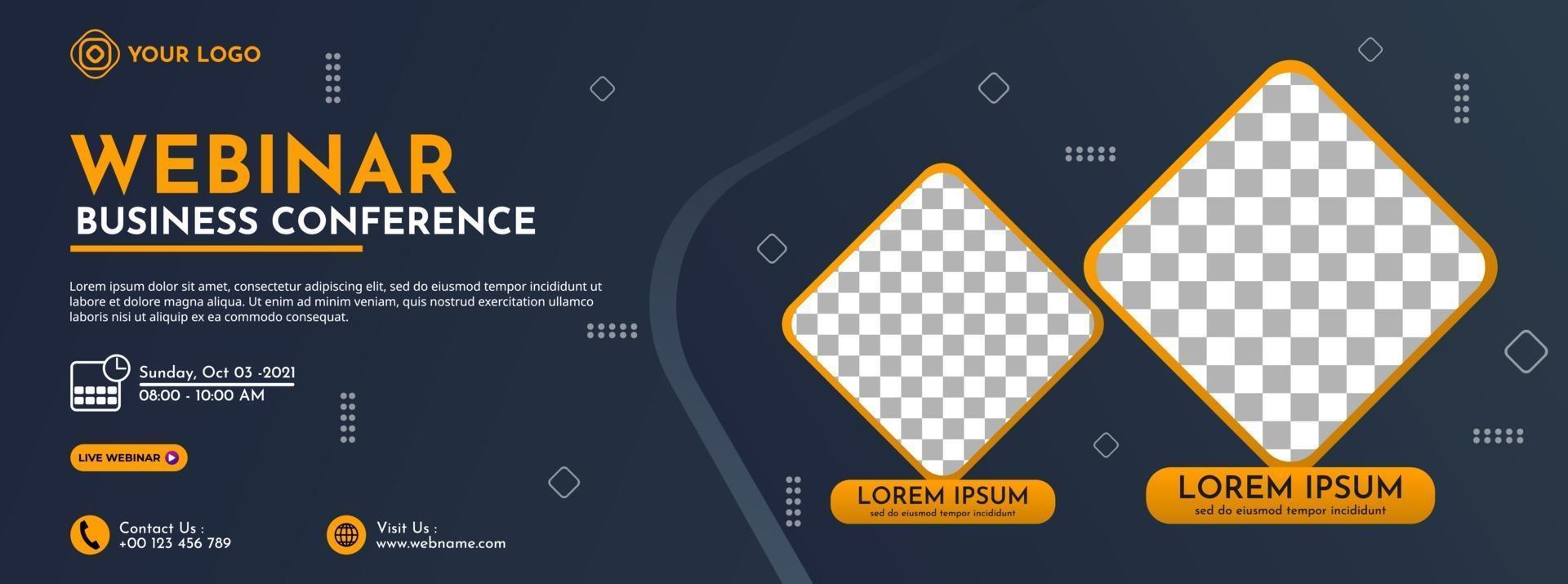 Modern banner template design vector