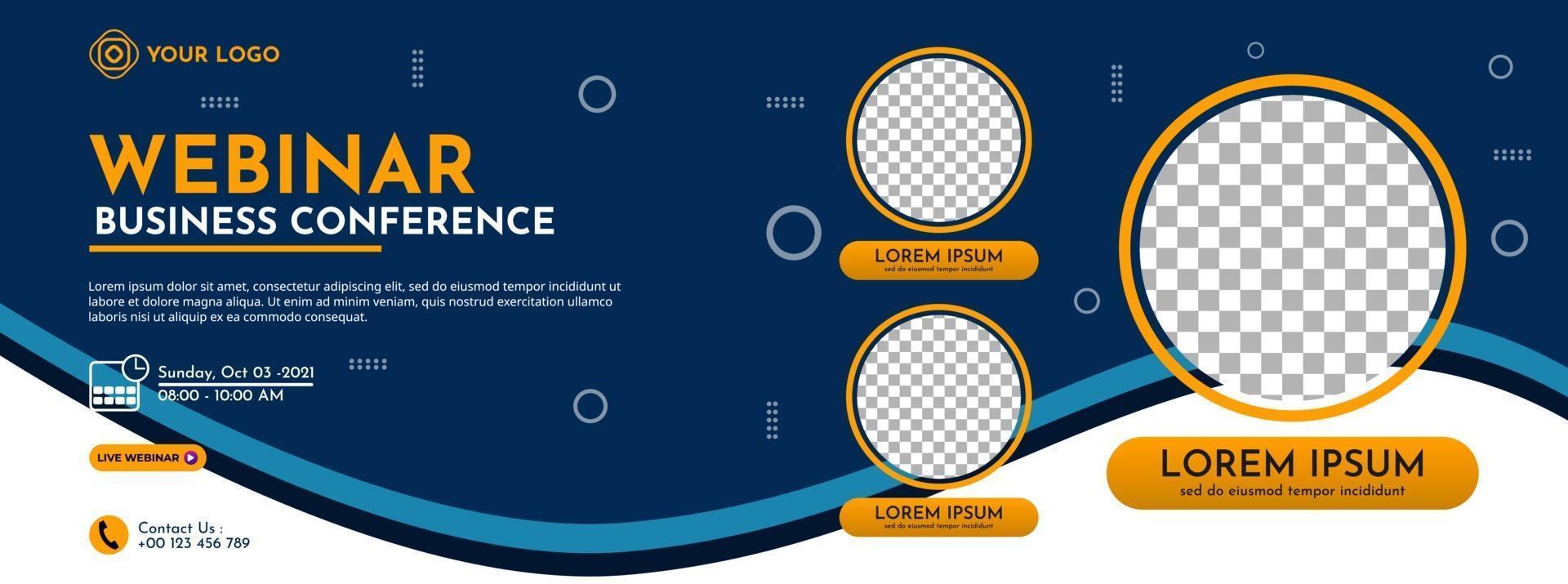 Modern banner template design vector