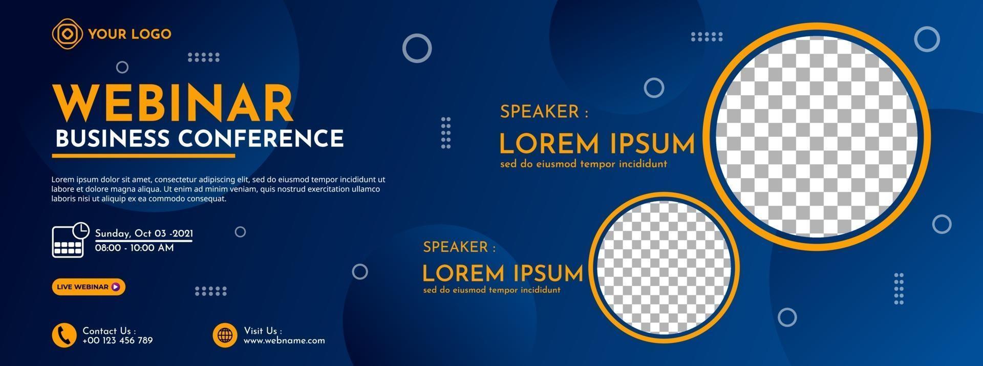 Modern banner template design vector