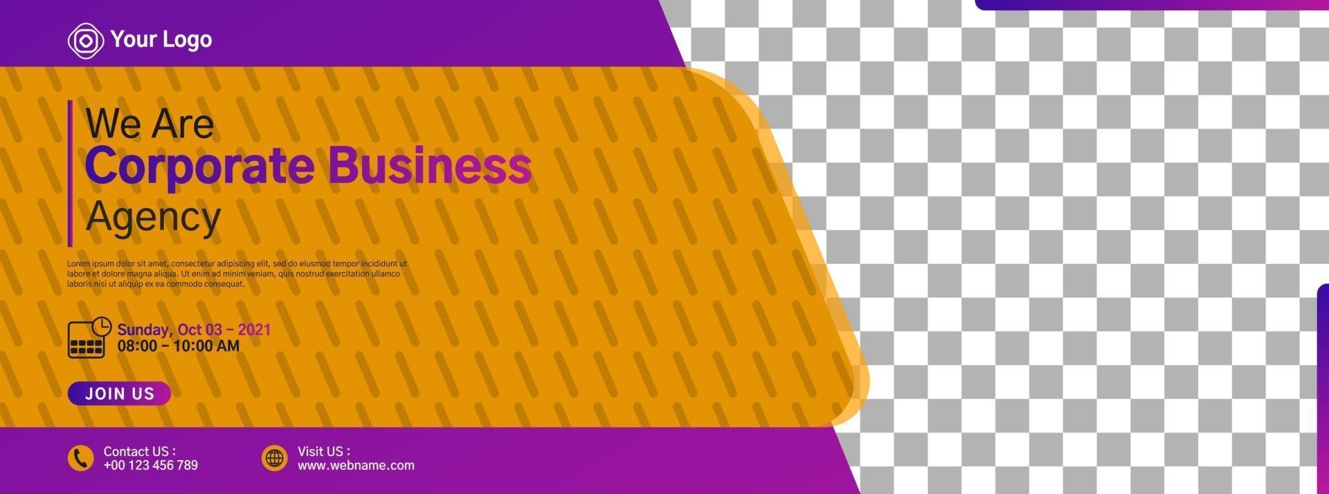 Website banner template design vector