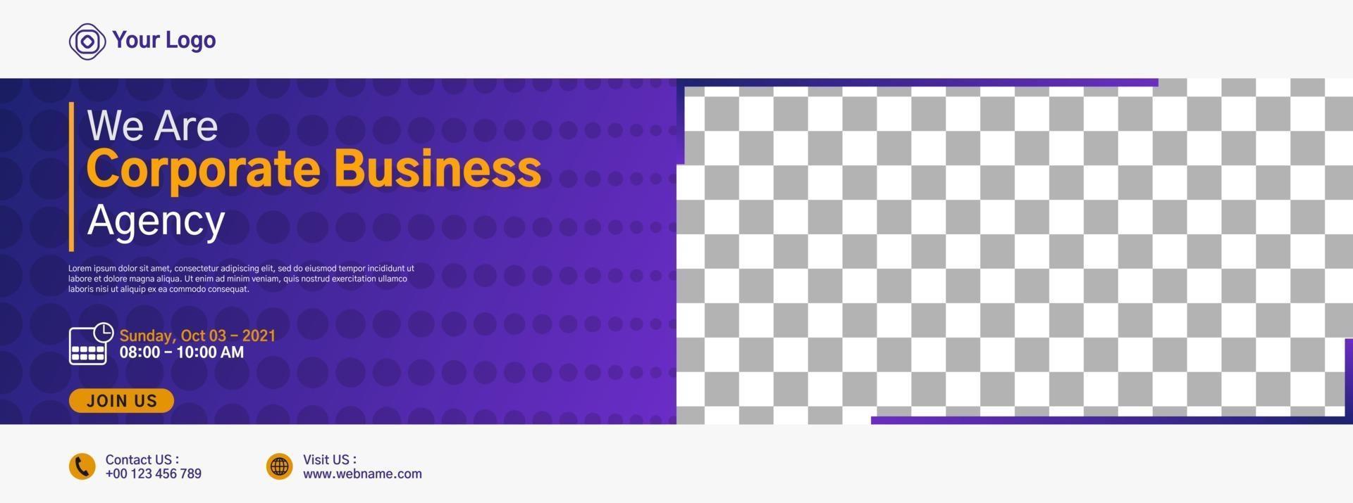 Website banner template design vector