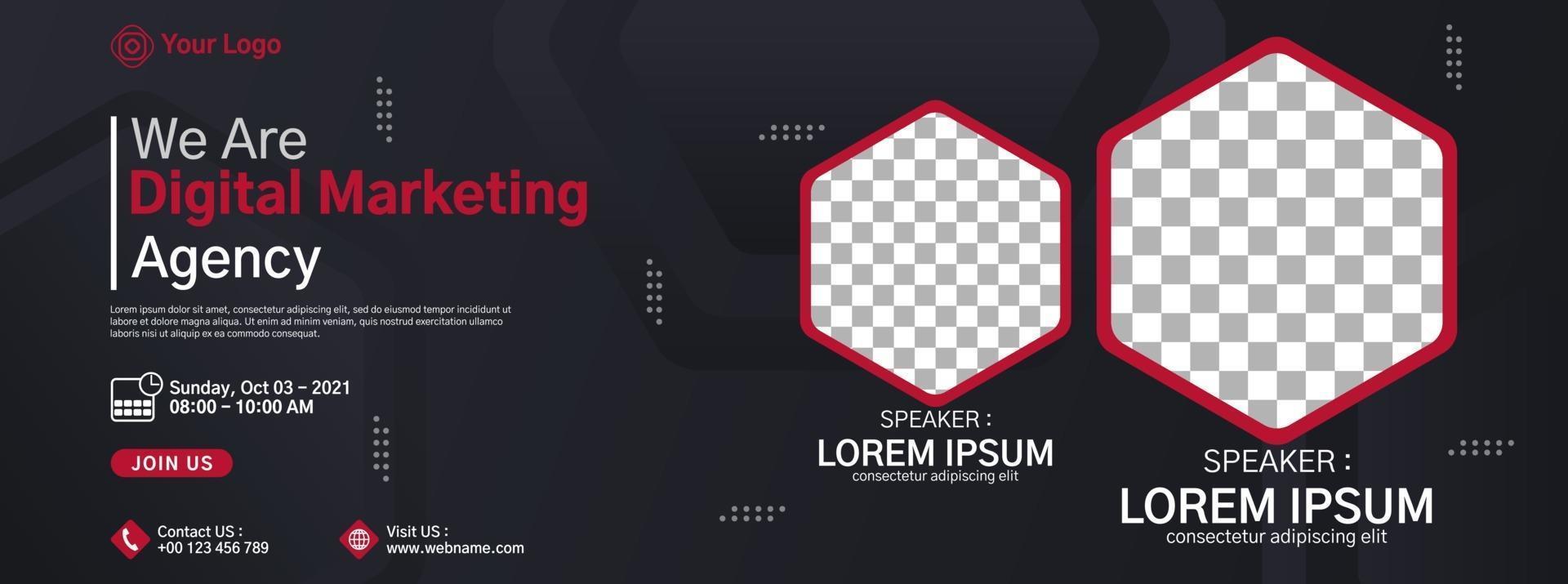 Modern banner template design vector