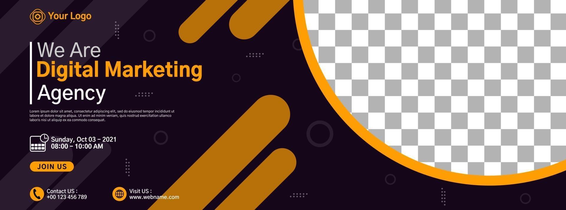 Modern banner template design vector