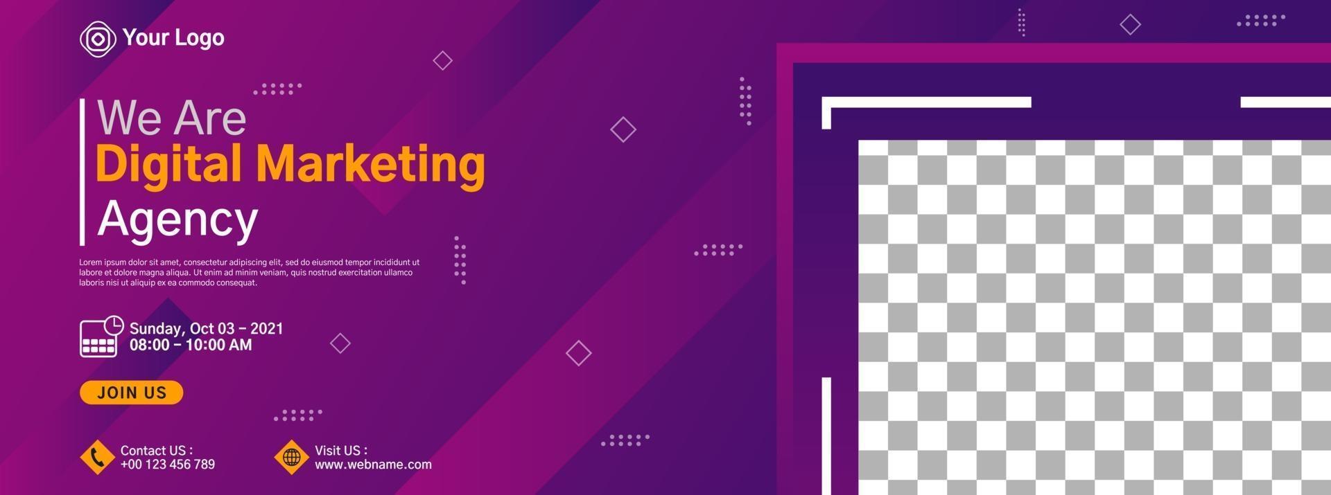 Business modern banner template design vector