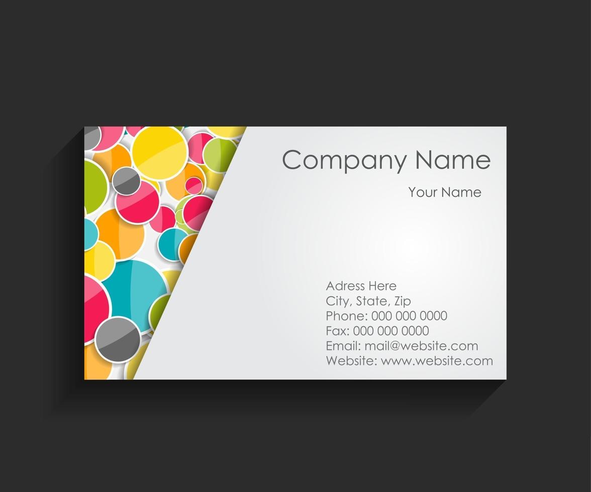 Company Business Card Vector Illustration