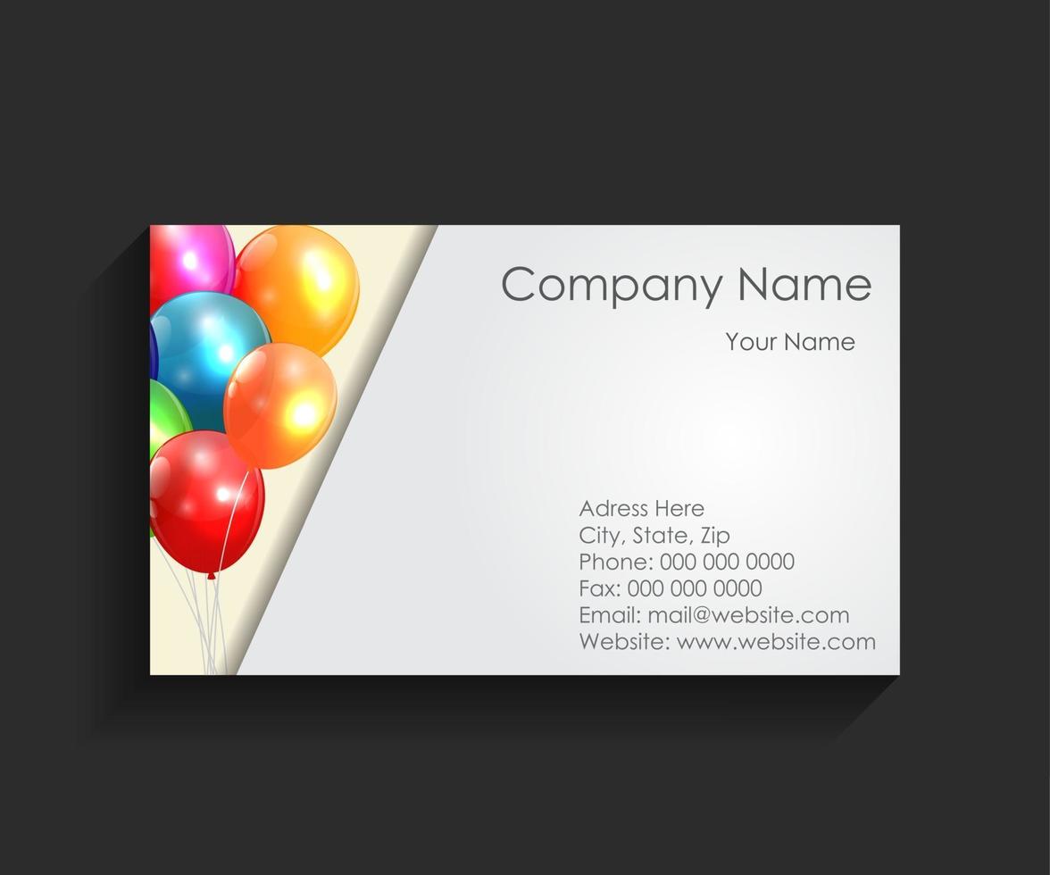 Ilustración de vector de tarjeta de visita de empresa