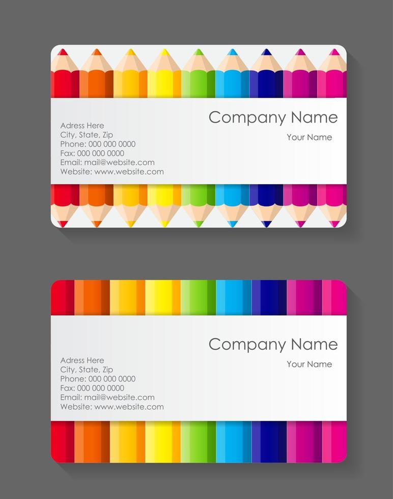 Company Business Card Vector Illustration