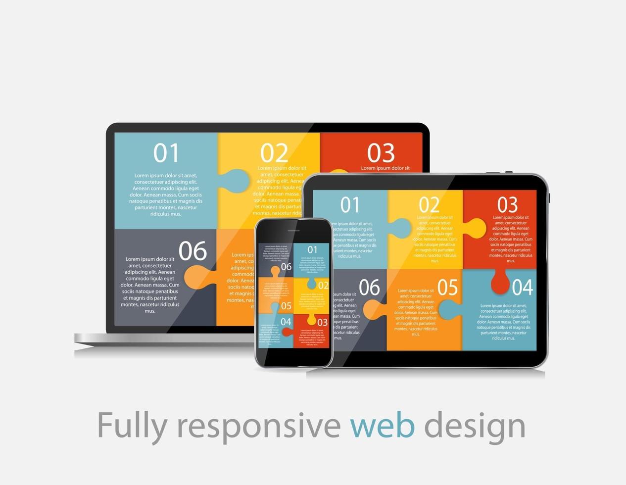 Fully Responsive Web Design Concept Vector Illustration