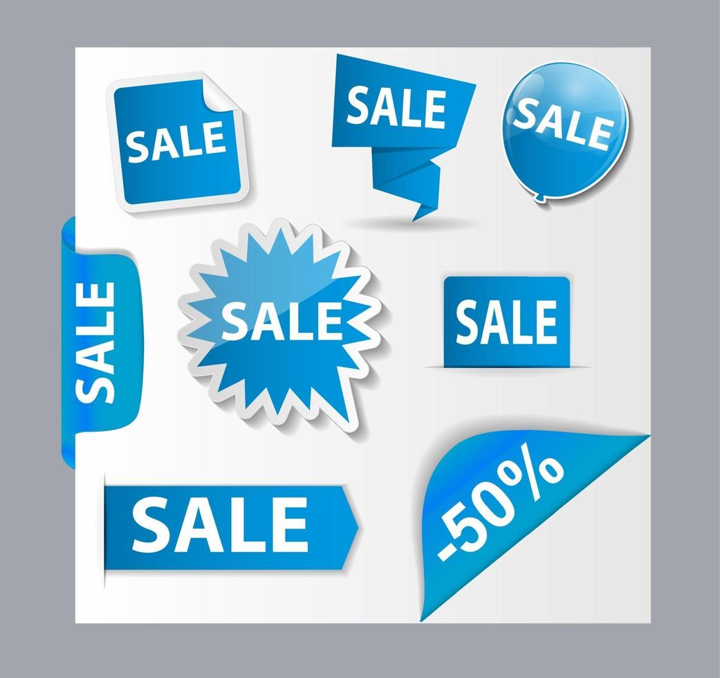 Sale Banner Set with Place for Your Text. Vector Illustration