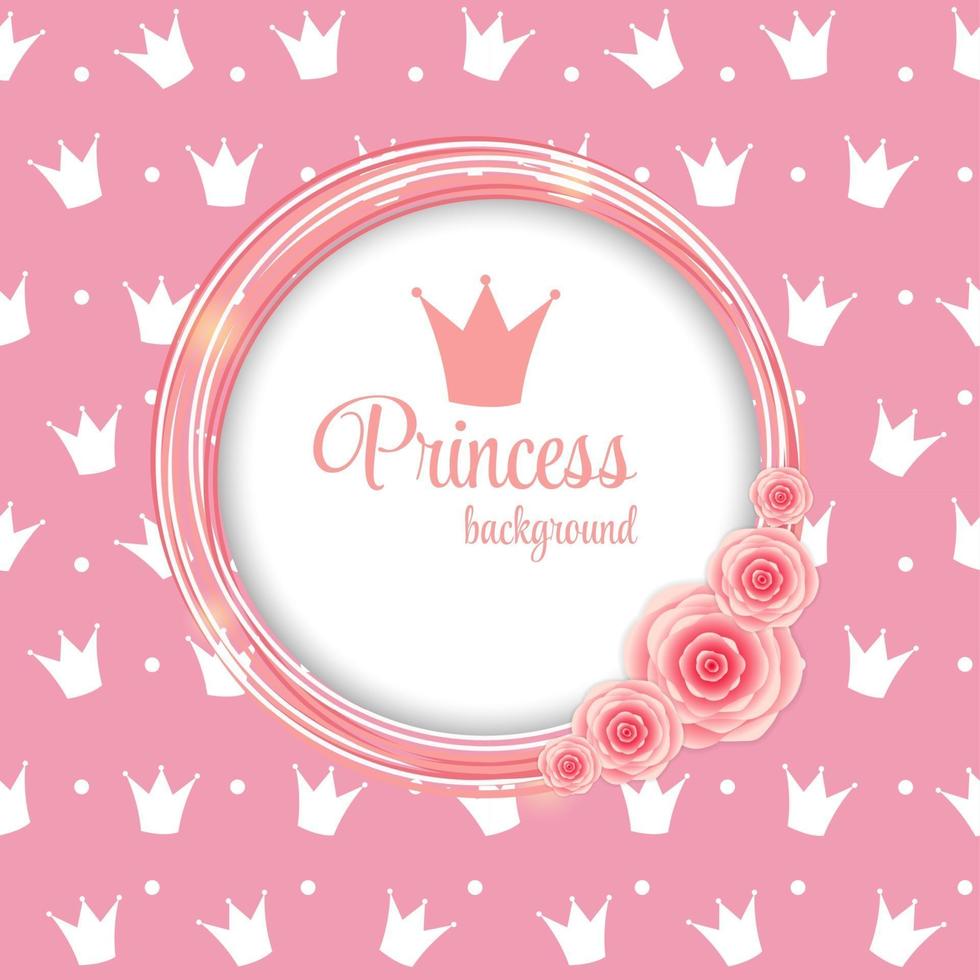 Princess Crown Background Vector Illustration.