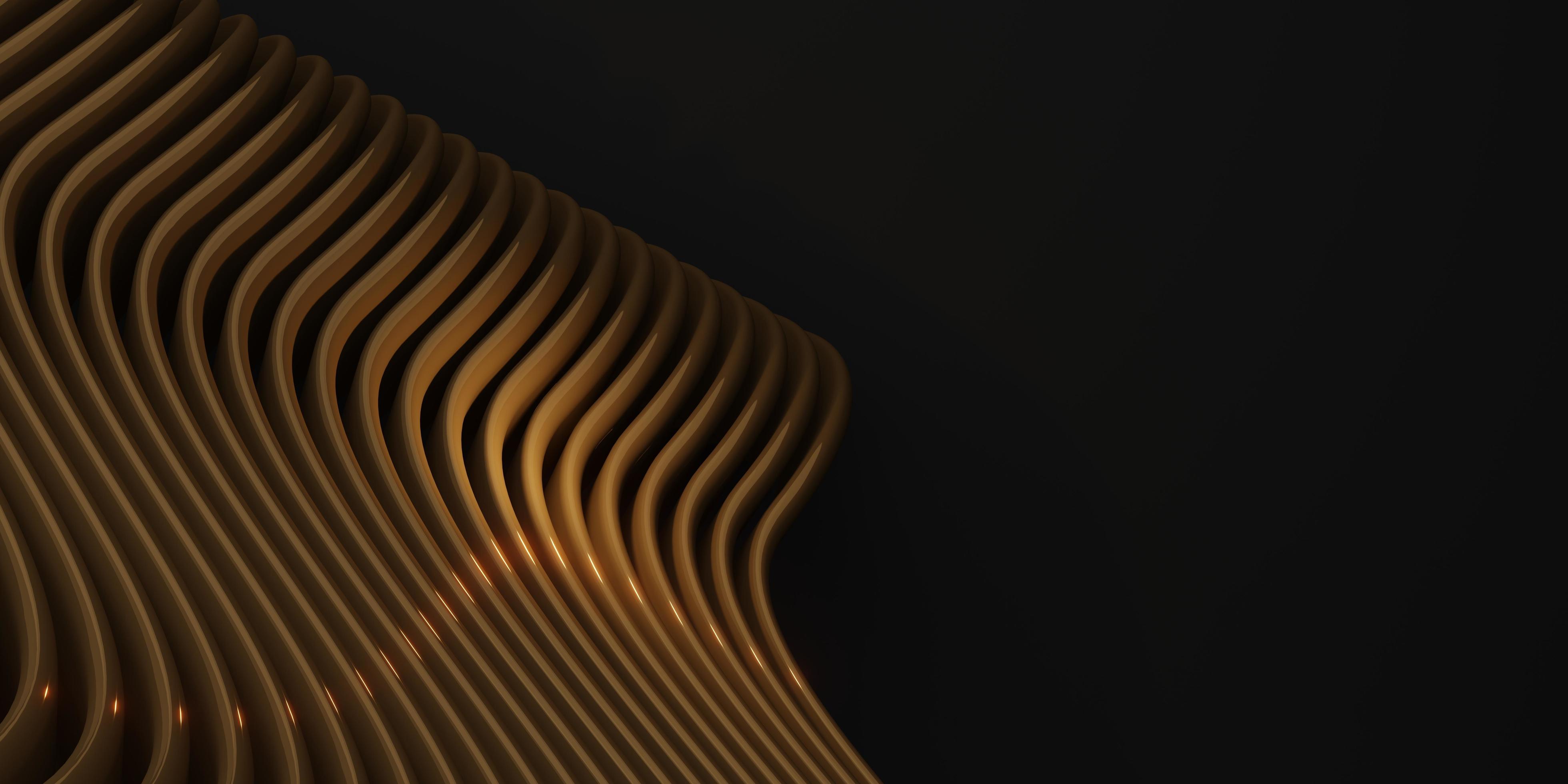 curva dorada superficie distorsionada foto