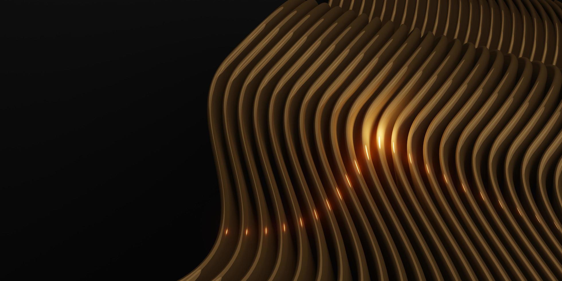 Golden curve distorted surface photo