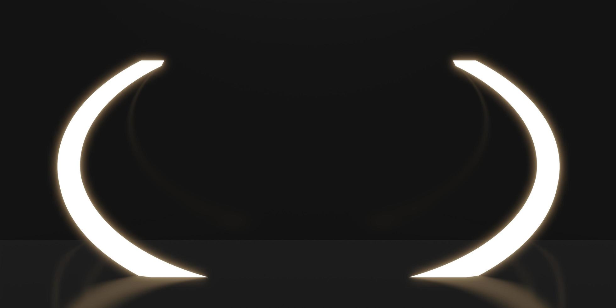 Backlit display with curved frame photo