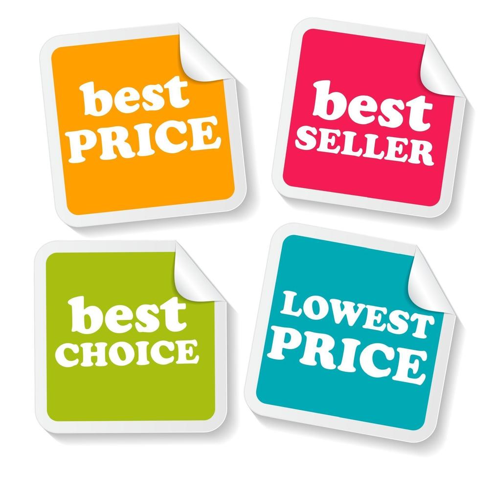 Stickers Set for your Business Vector Illustration
