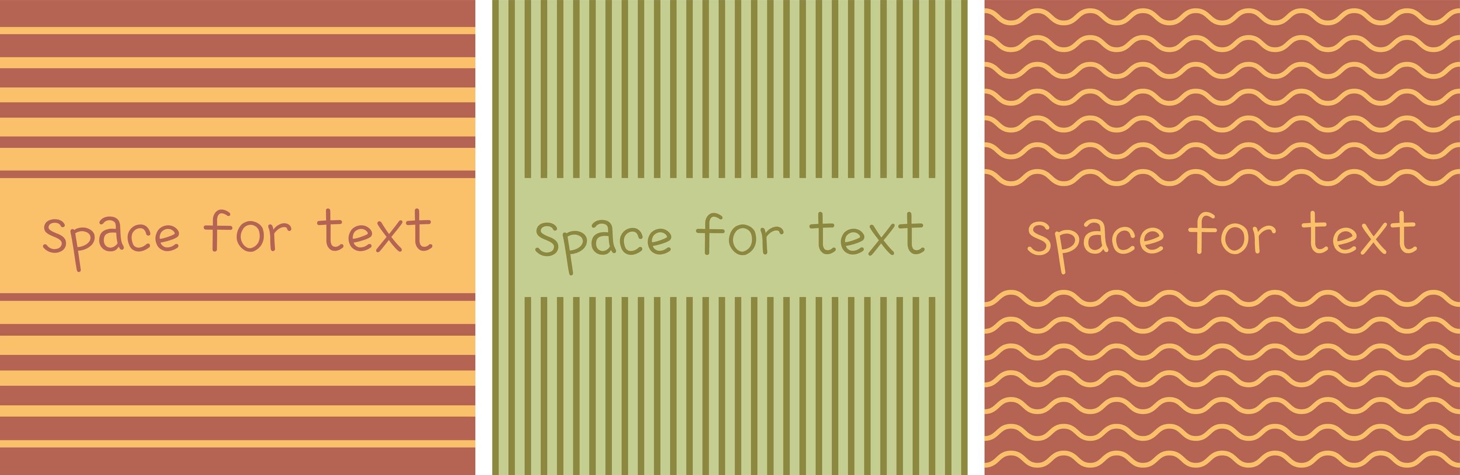 Set of  abstract square background with autumn colors in one style vector