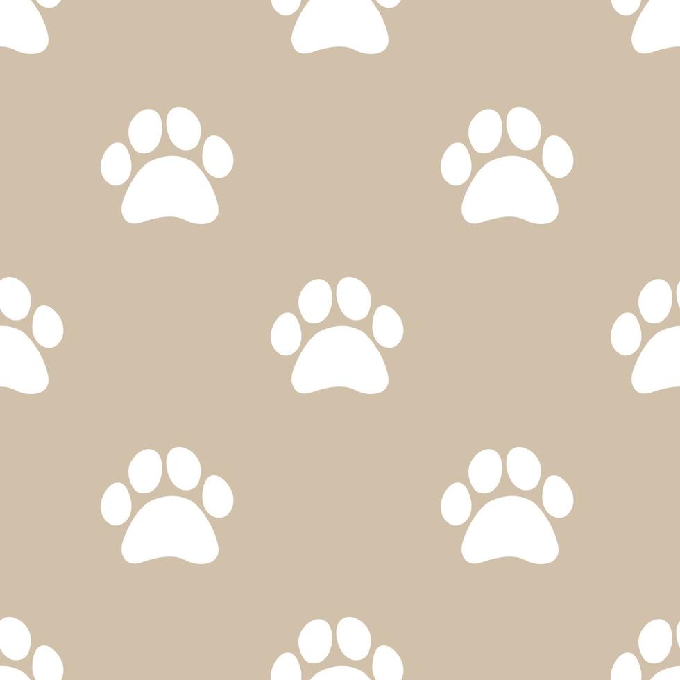 Seamless pattern with paw prints of animals. Surface Background vector