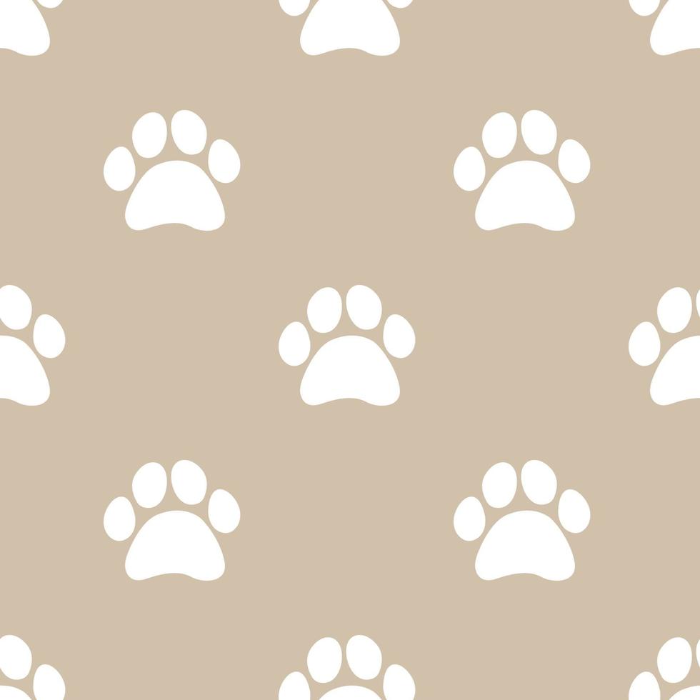 Seamless pattern with paw prints of animals. Surface Background vector