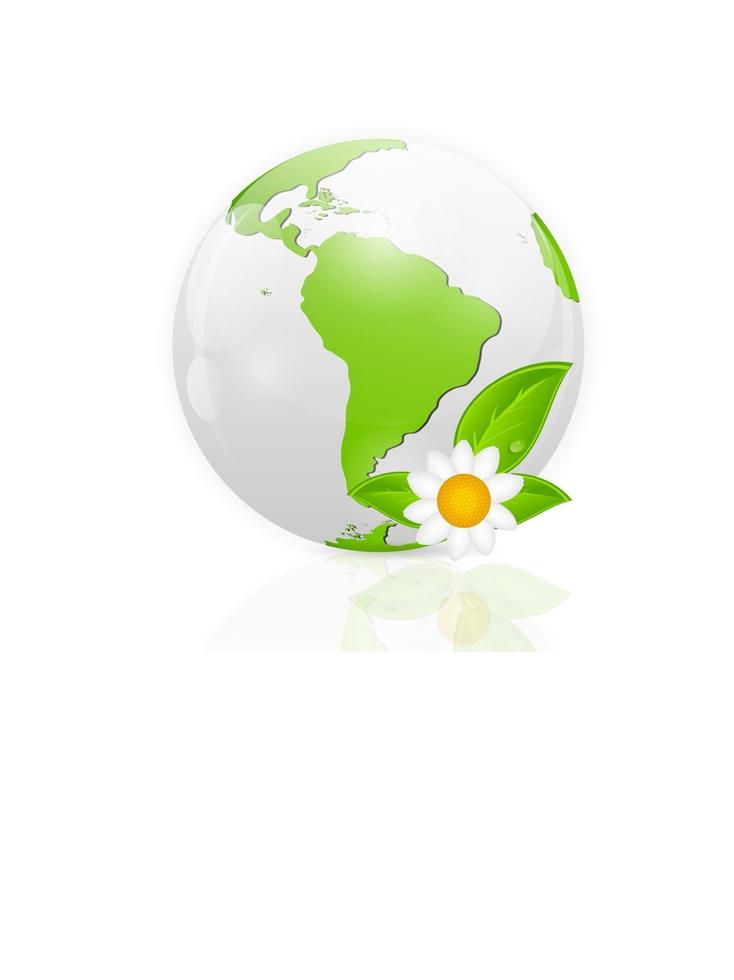 Green eco planet concept vector illustration