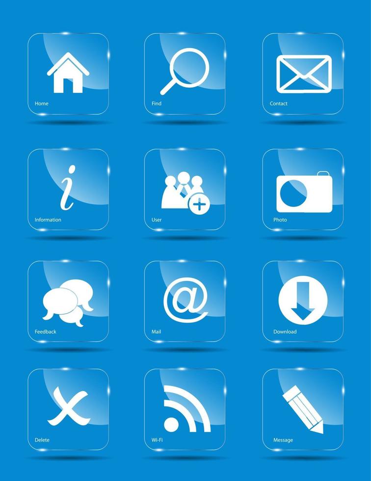 Vector icon set for web.
