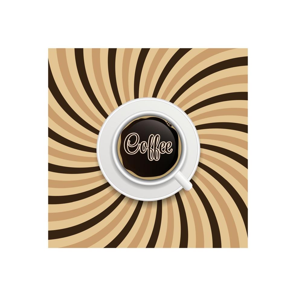 Coffee abstract hypnotic background. vector illustration