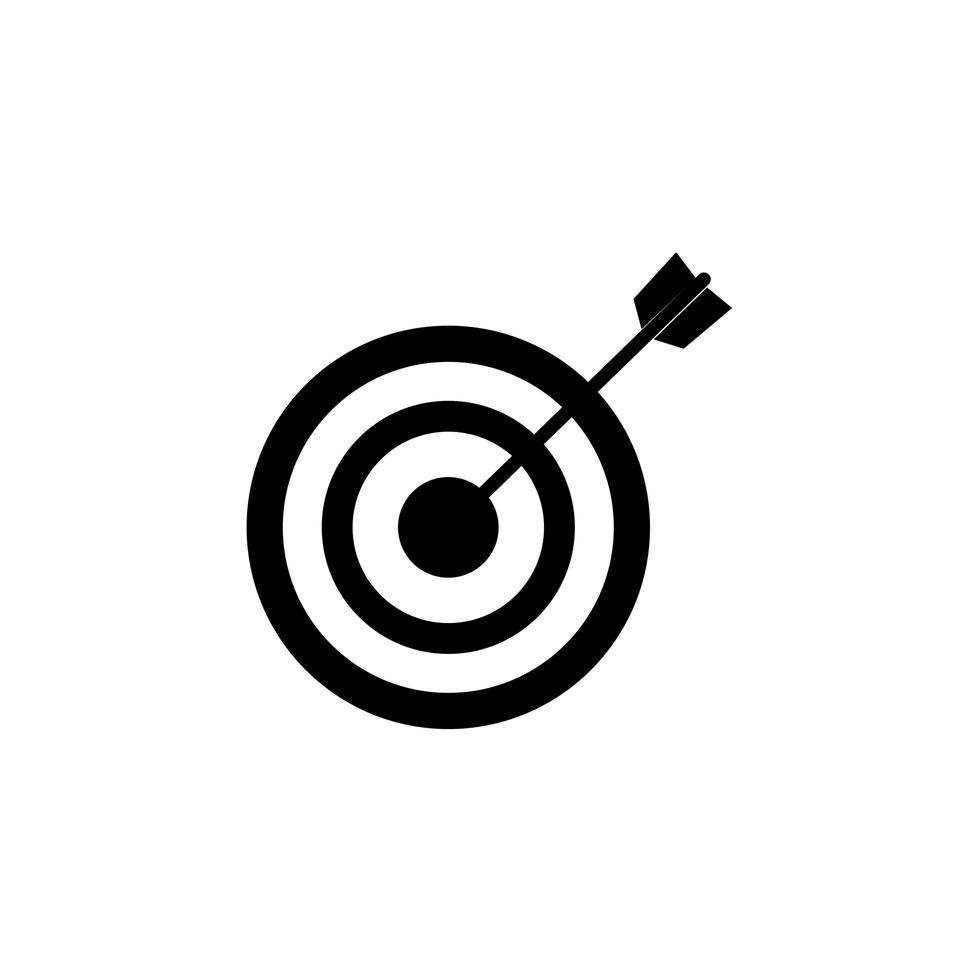 target with arrow isolated icon vector