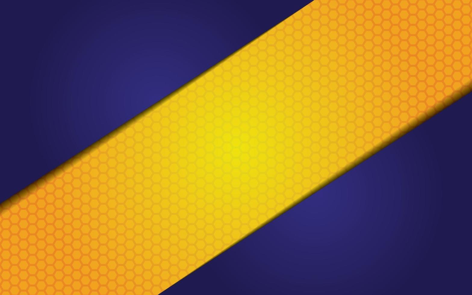 abstract blue yellow background with overlay hexagonal pattern vector