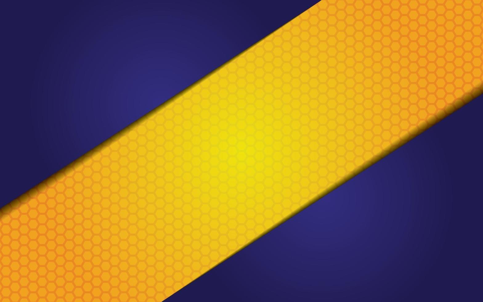 abstract blue yellow background with overlay hexagonal pattern vector