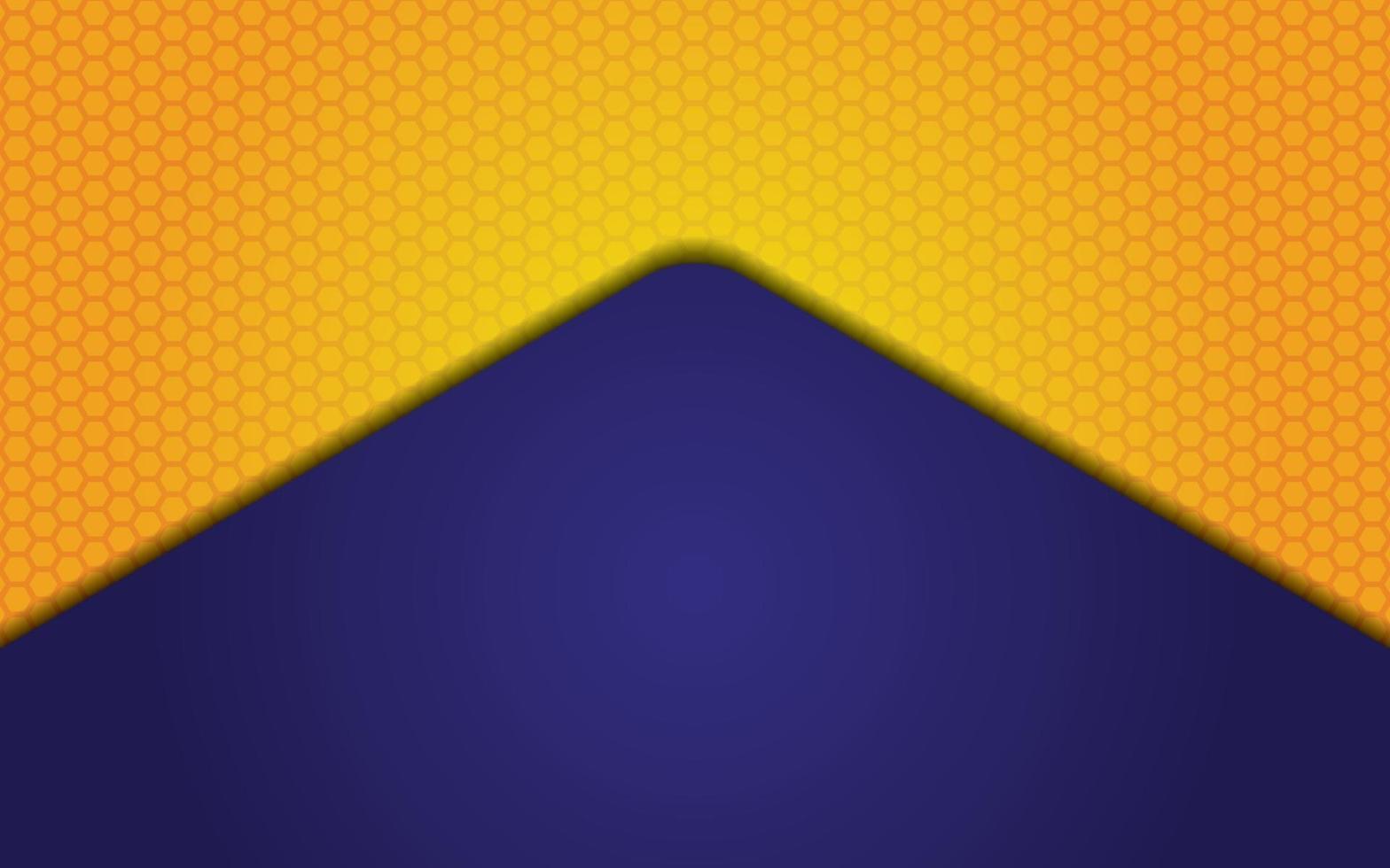 abstract blue yellow background with overlay hexagonal pattern vector