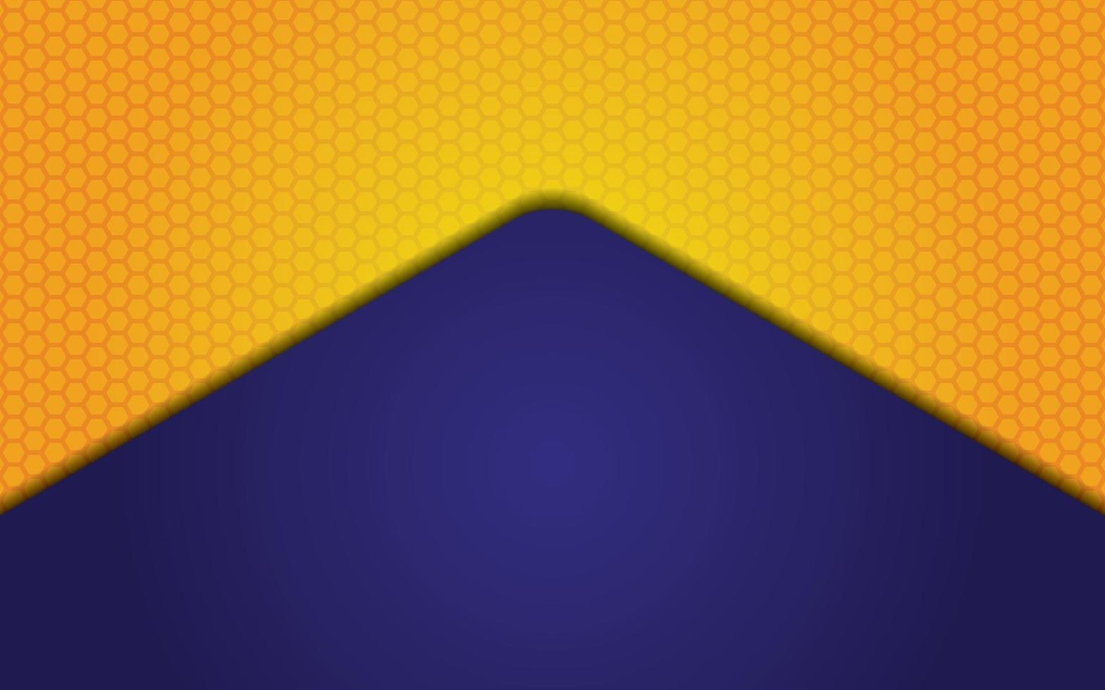 abstract blue yellow background with overlay hexagonal pattern vector