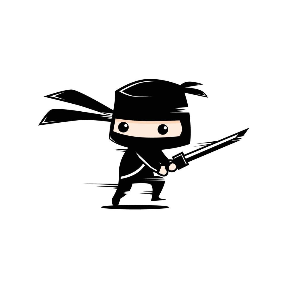 COOL FAST NINJA DESIGN VECTOR MASCOT.