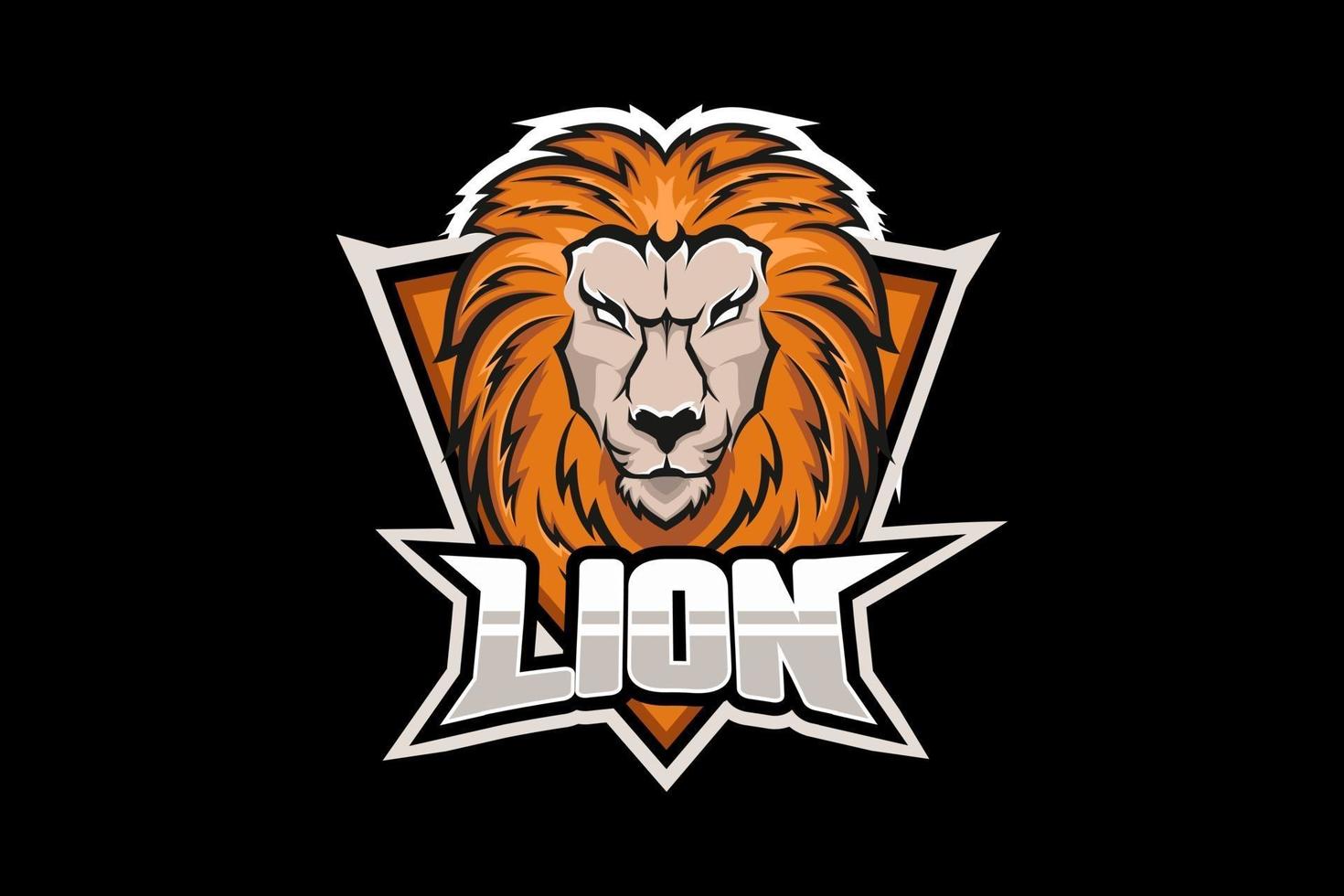 logotipo de lion e sport vector