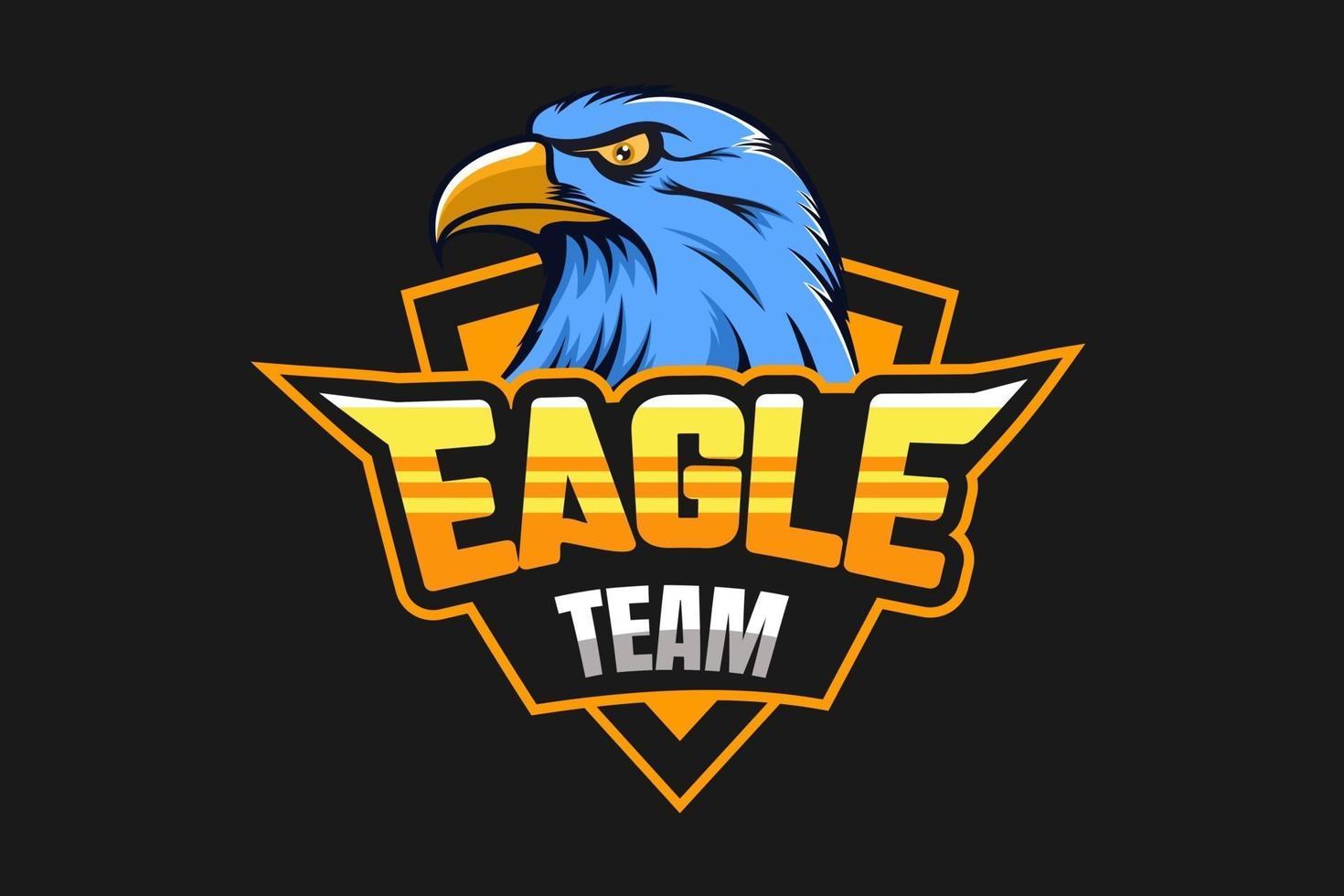 logotipo de la mascota del equipo e-sports eagle vector