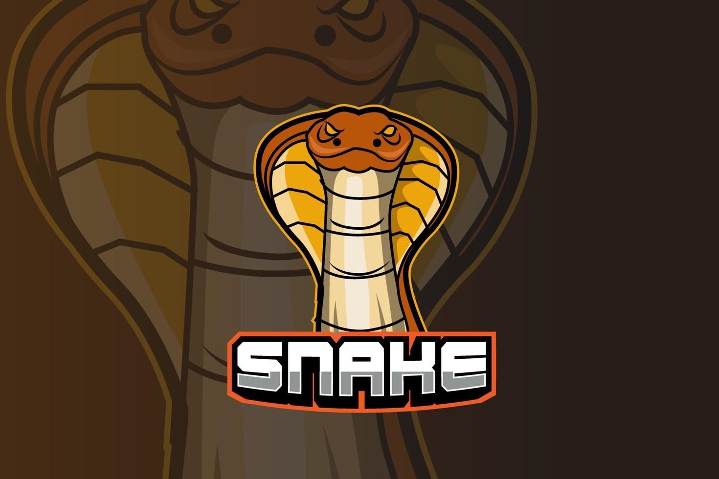 snake E-sports team logo template vector