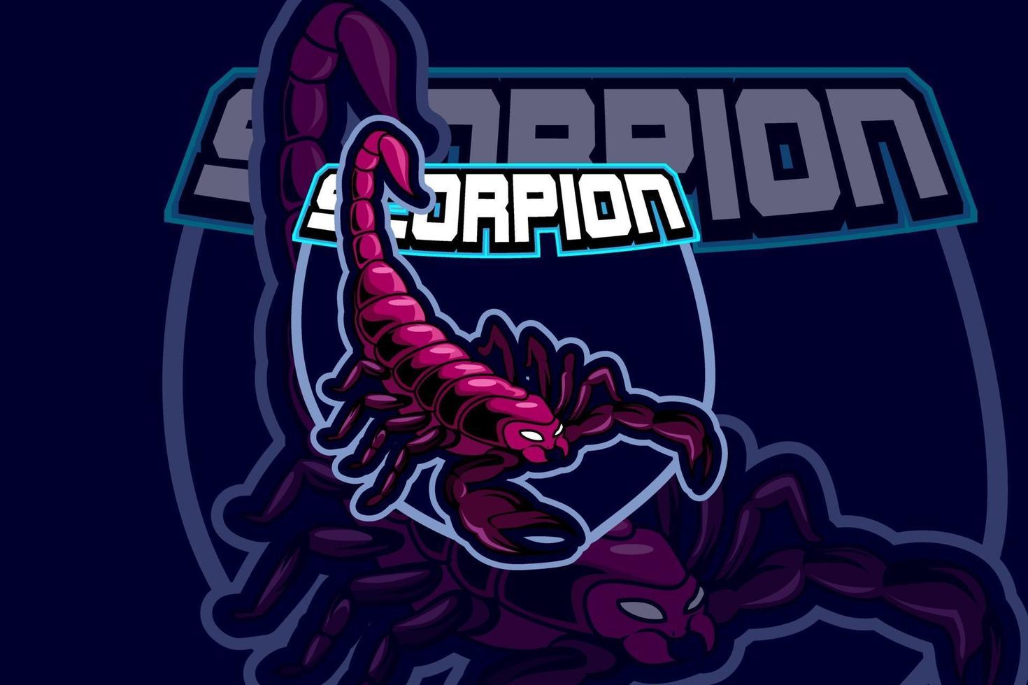vector de logo de escorpión e deporte