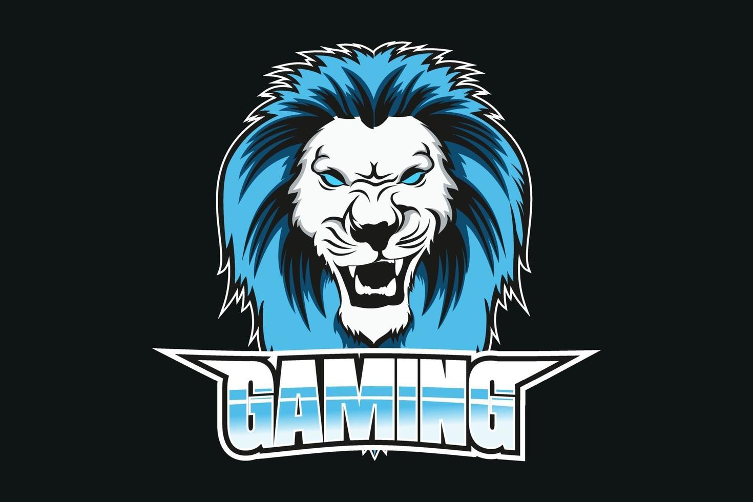 lion gaming e-sports team mascot logo vector