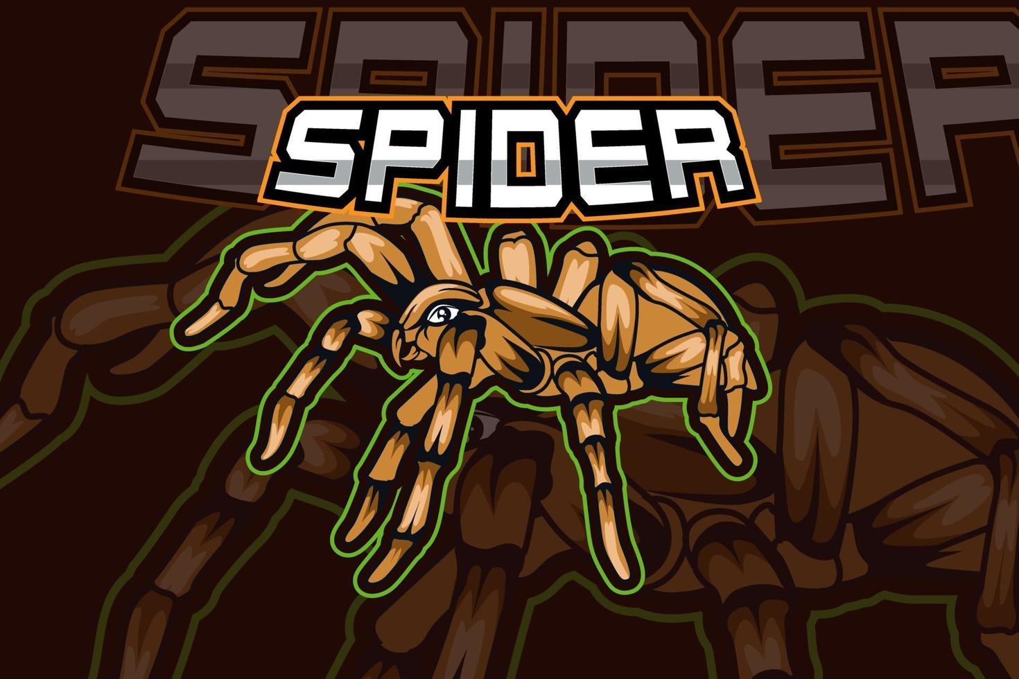 diseño de logotipo de esport mascota araña vector