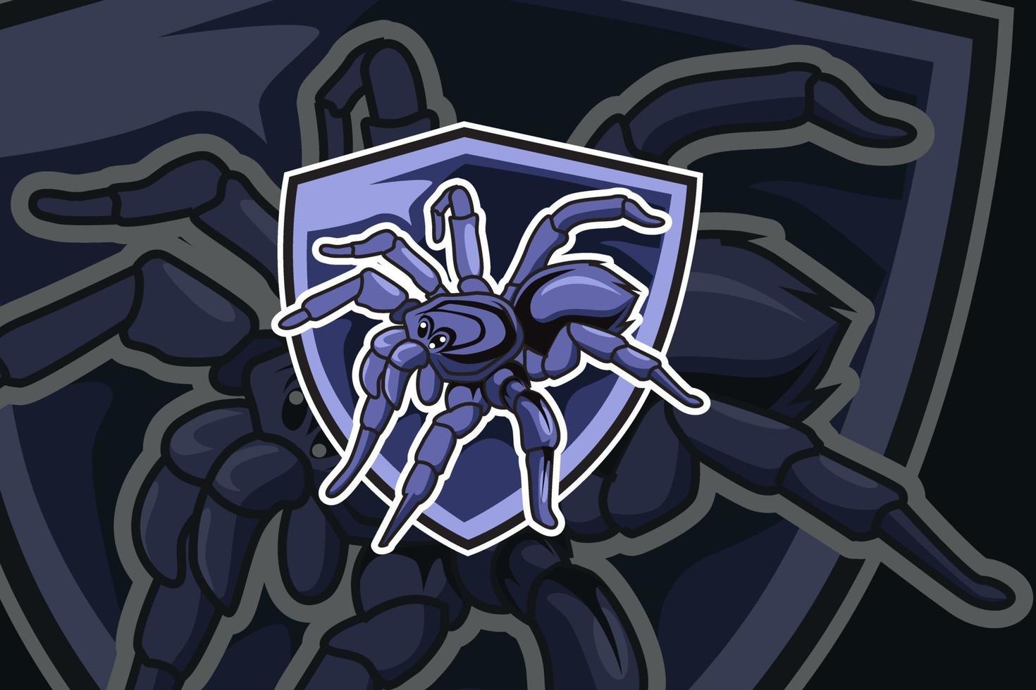 spider E-sports team logo template vector