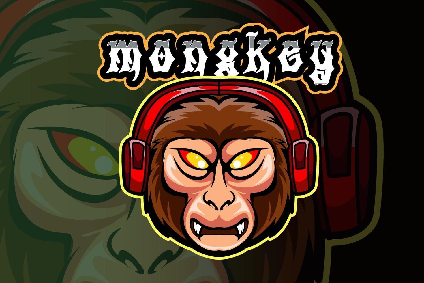 monkey e sport and sport mascot vector