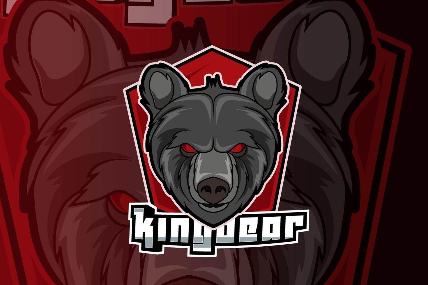 head bear mascot for sports and vector