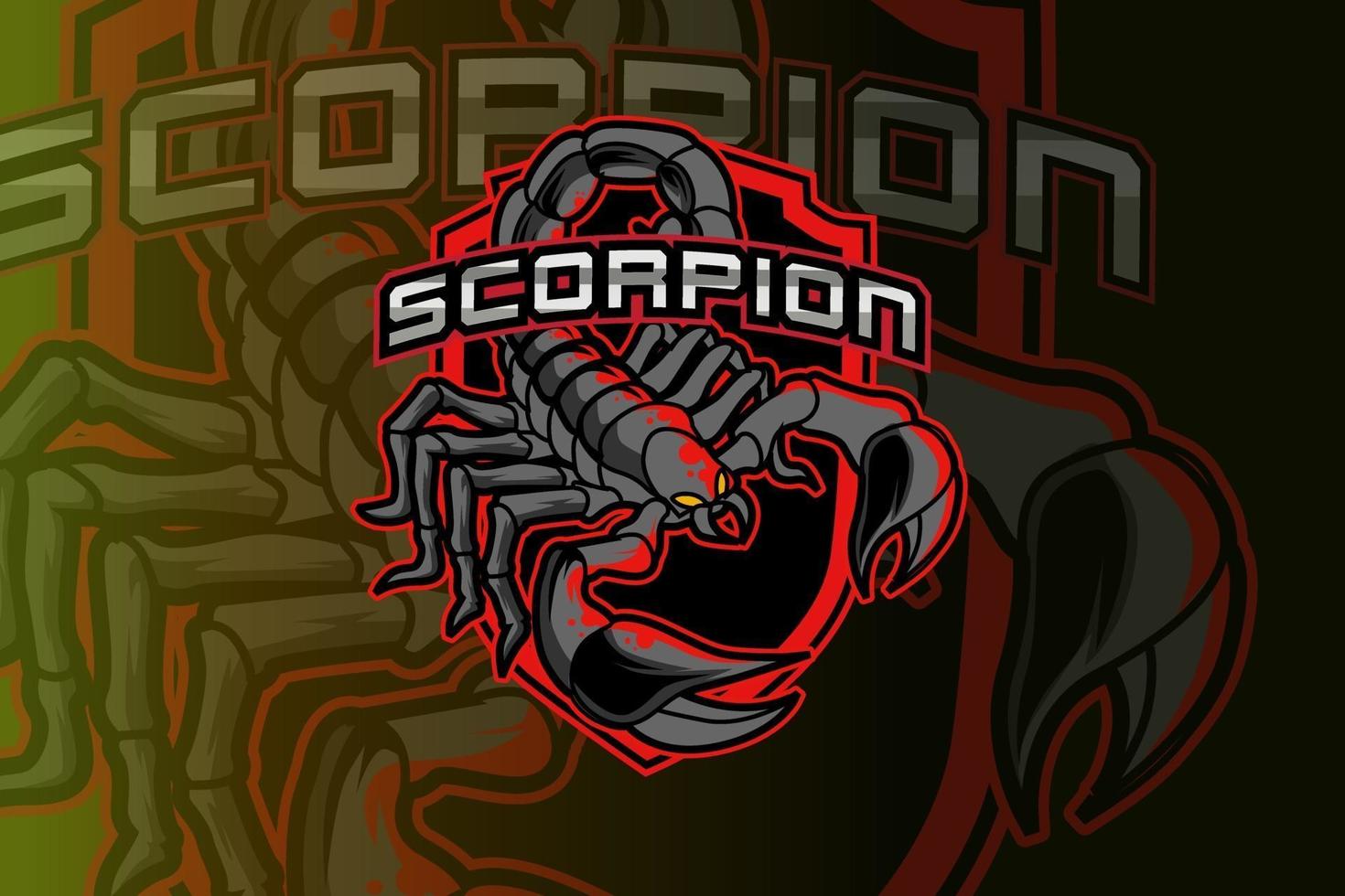 scorpion logo for sport club or team. animal mascot logotype vector