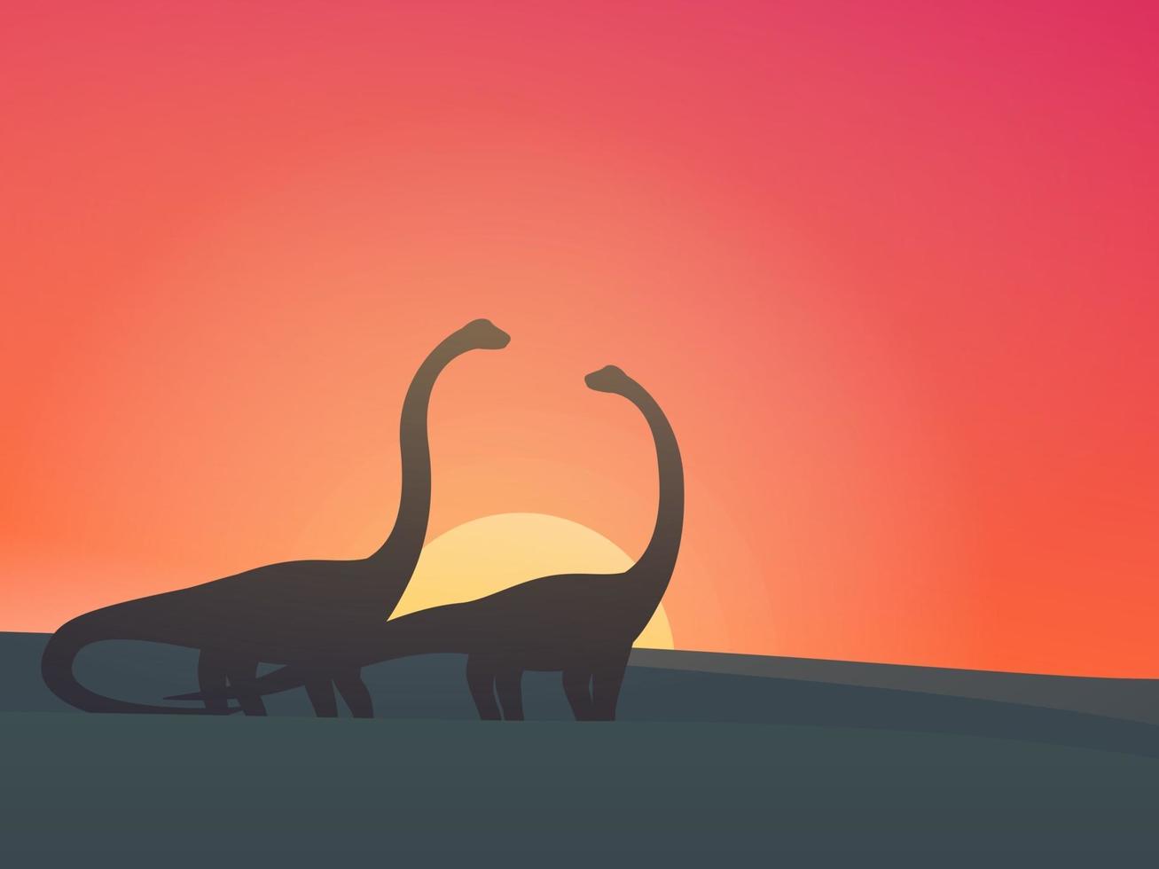 dinosaurios, saurópodos ilustración vectorial vector