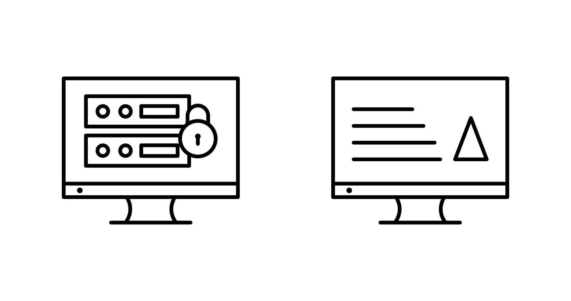 Unique Two Line Vector Icons Set