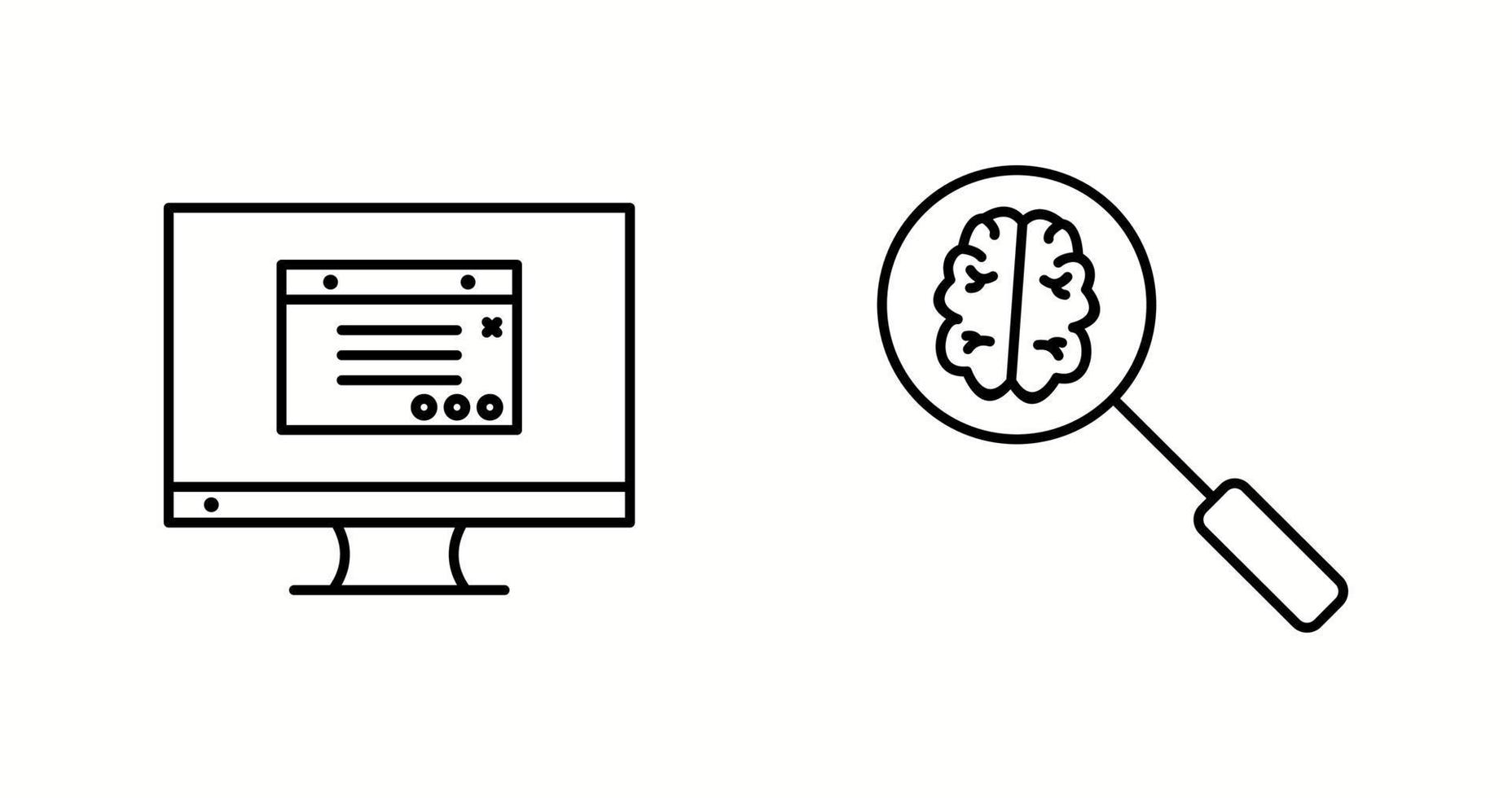 Unique Two Line Vector Icons Set