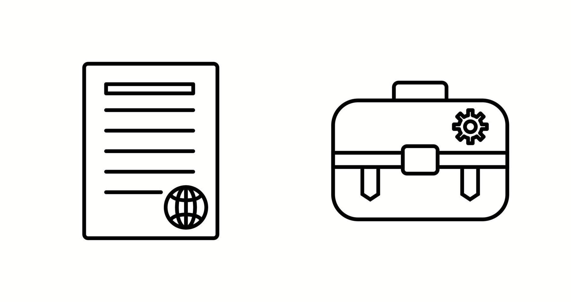 Unique Two Line Vector Icons Set