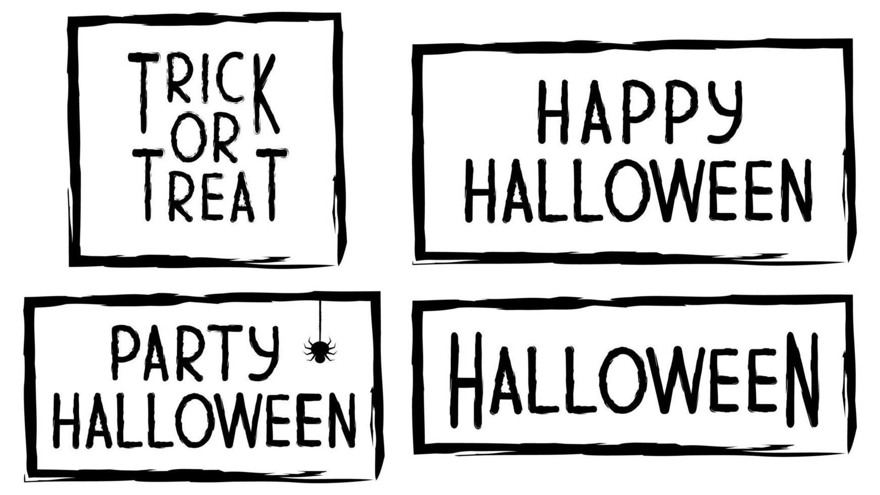 Text banner with the inscription. Happy Halloween party vector