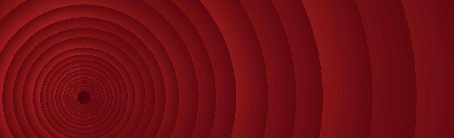 Red circular lines, abstract gradient background - Vector