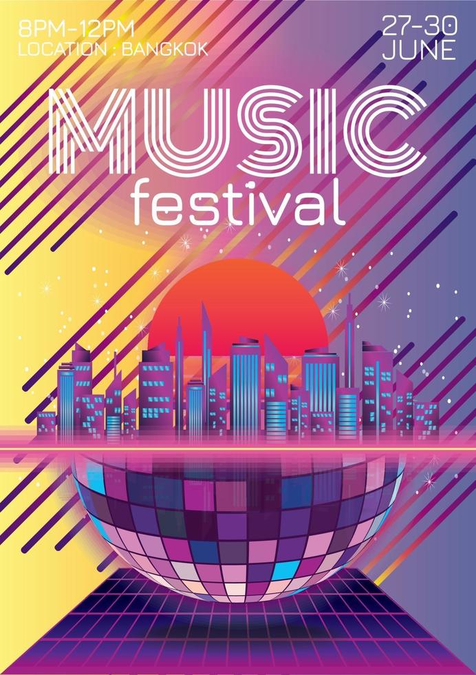 music world party vector
