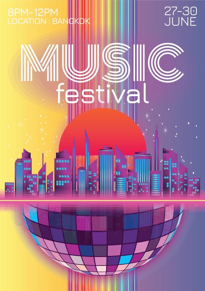 cartel de la fiesta del mundo de la música vector