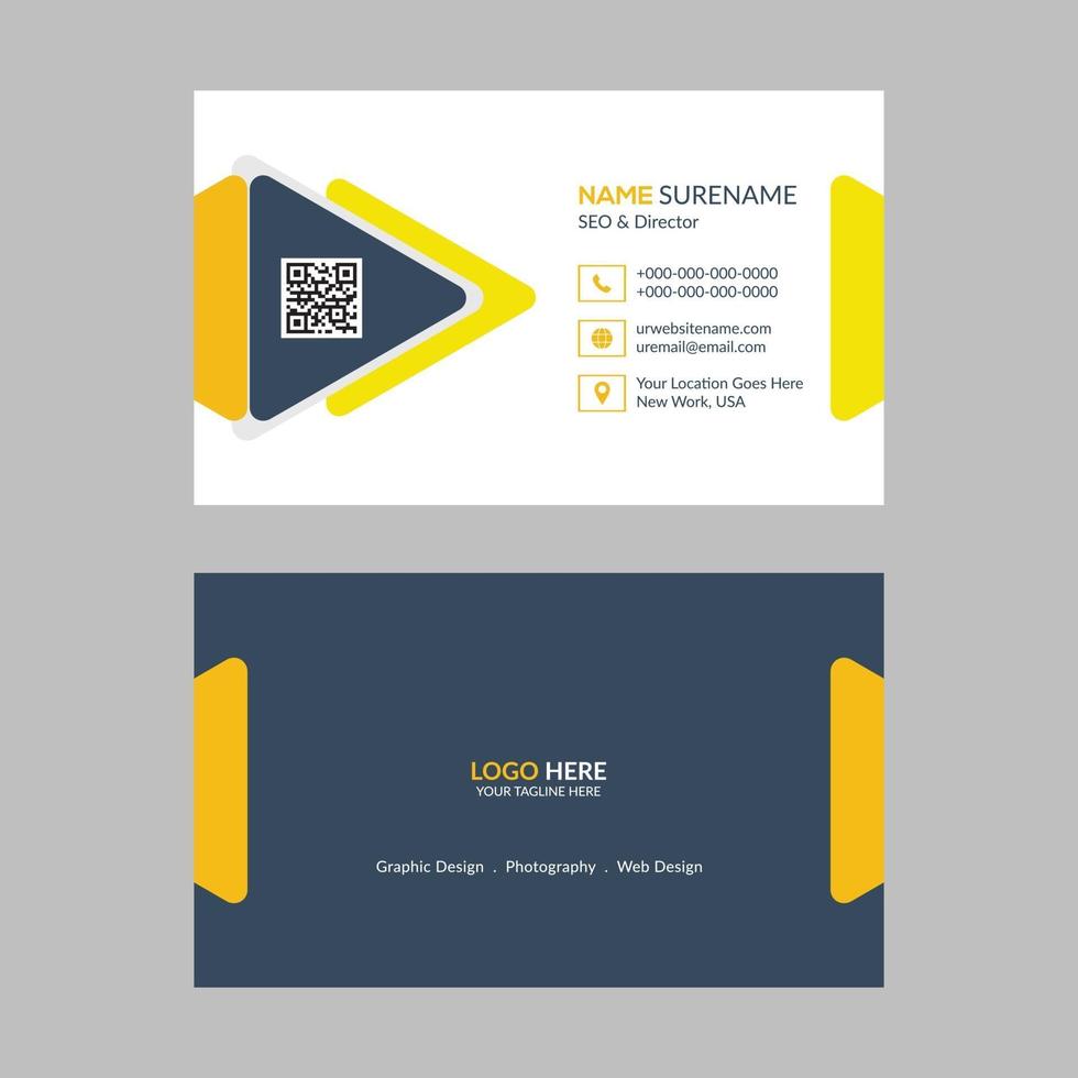 Business card template design vector