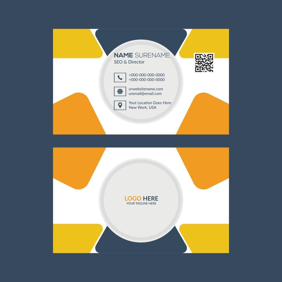 Corporate business card template vector